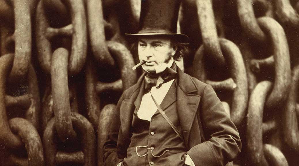 Isambard Kingdom Brunel Standing Before the Launching Chains of the Great Eastern, 1857