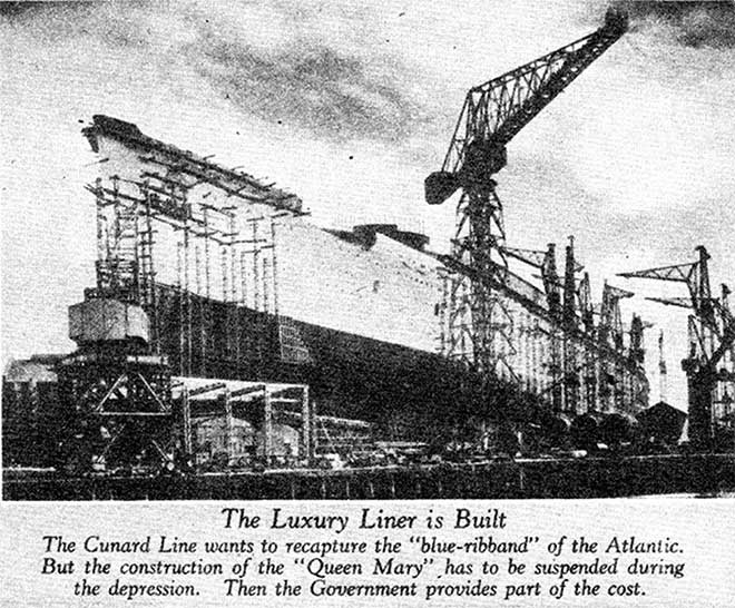 Building Luxury Liner, Picture Pos-, January 1941